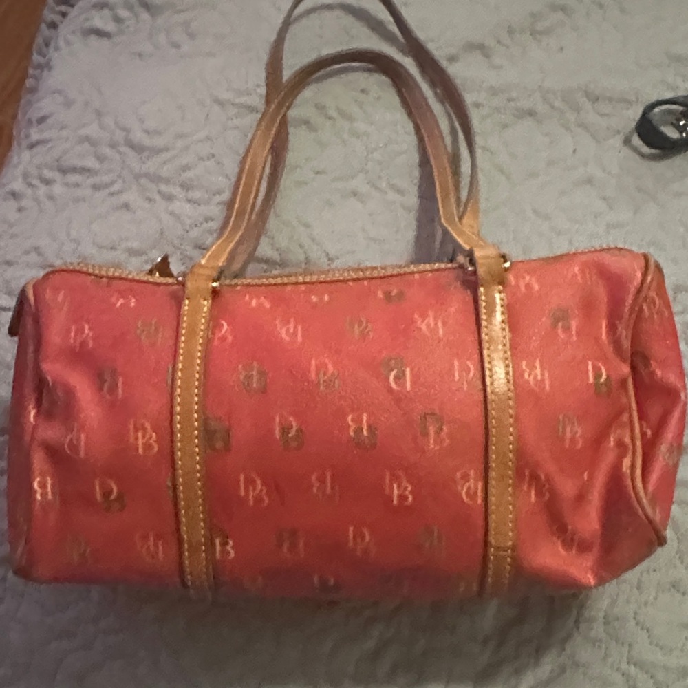Dooney & Bourke Red and Brown Tote Bag